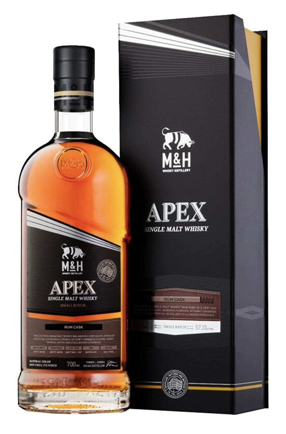 Виски M&H Apex Rum Cask, 0.7 л.