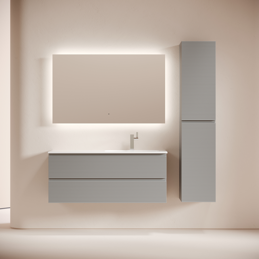 Тумба подвесная SANCOS Folk  правая 1195х445х500, c двумя ящиками оснащенными доводчиками, Ergraut soft, арт.FL120RES