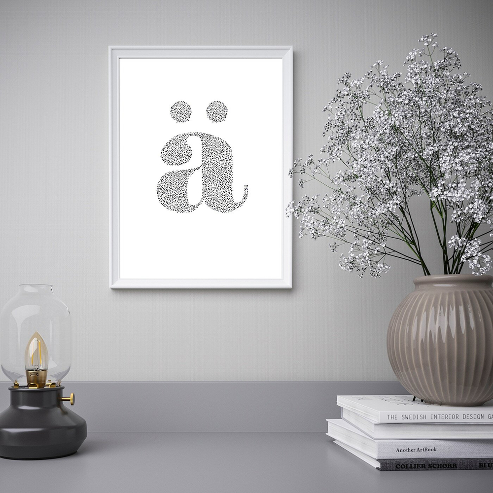 IKEA BILD  (ИКЕА БИЛД)  -  Плакат, точечное письмо, 30x40 см