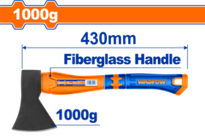 Топор 1000 гр, 43 см (6/12) WADFOW WHM6310