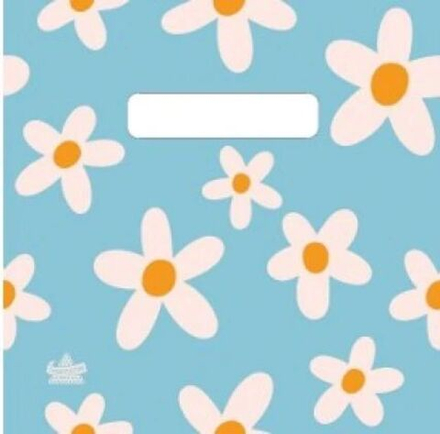 Пакет 21*20см (70мк) с вырубной ручкой "Ромашки на счастье" ПВД