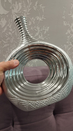 Ваза Garda Decor 18H2408-19, керамика, настольная, цвет серебро, высота 31 см