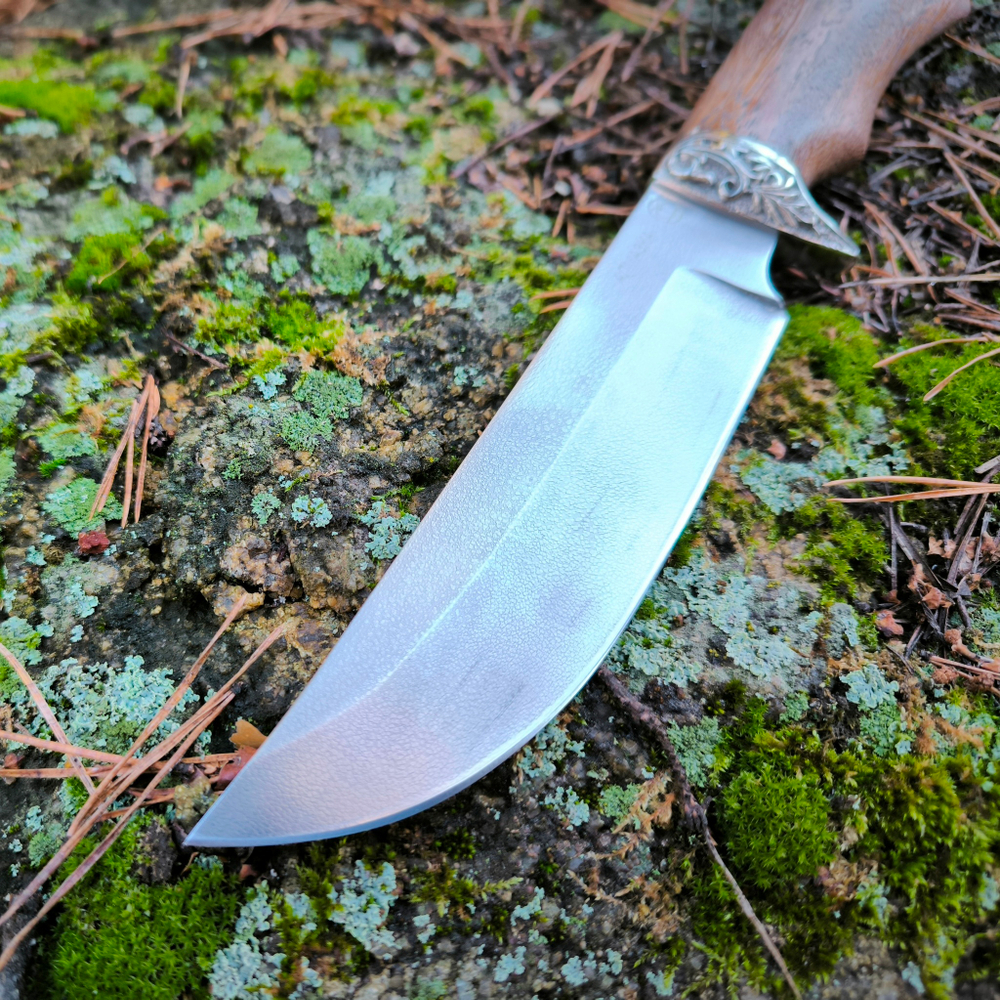 Нож из алмазки Лесник ХВ-5, мельхиор (Ворсма)