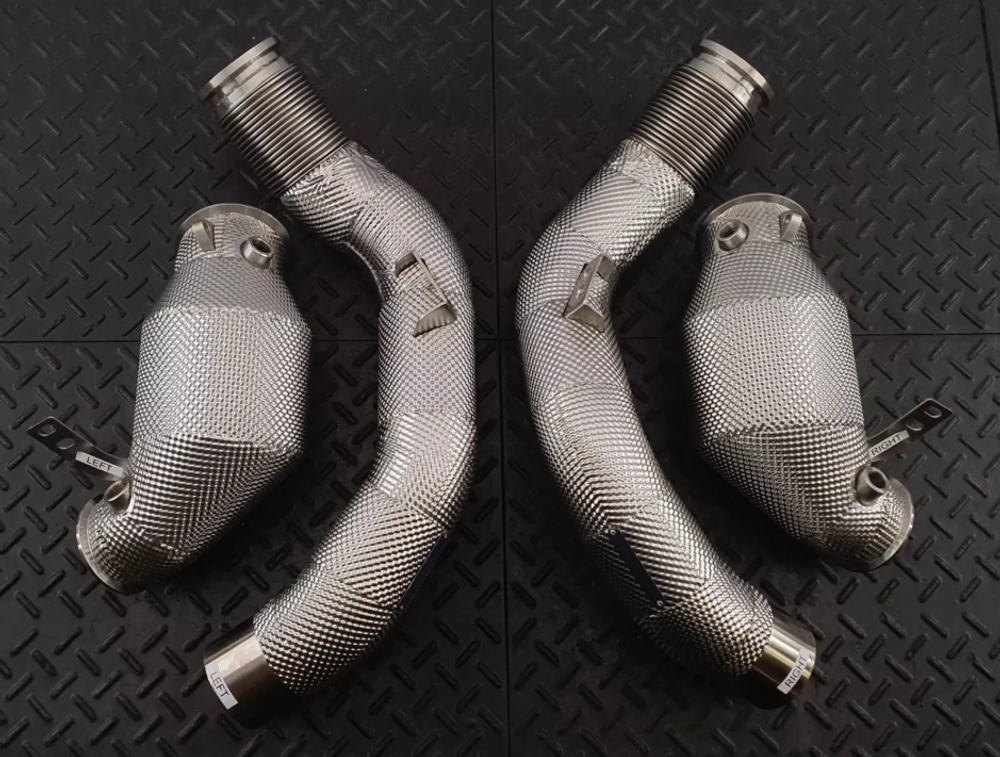 RedStar Exhaust Приемные трубы (Downpipes) спорт-кат GESI Gen2 127мм с термозащитой BMW M5 F90 RS.F90M5.DP.GESI