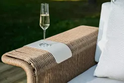 "Мальдивы" лаунж-зона из искусственного ротанга, цвет соломенный