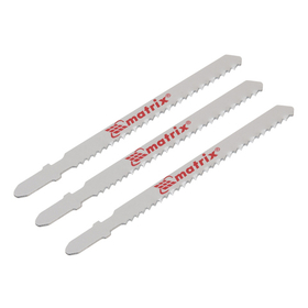 Полотна для электролобзика по дереву, 3 шт, 75 х 2.5 мм, HCS, EU- хвостовик Matrix 78141