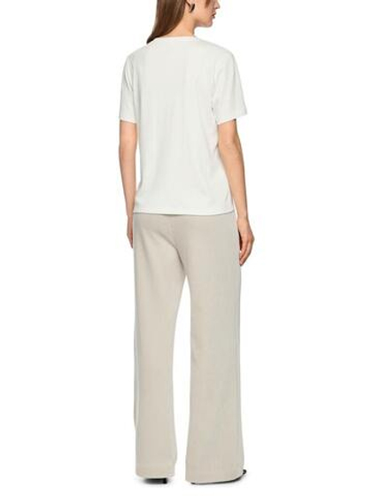 Marc Cain Футболка с принтом, украшенным бисером