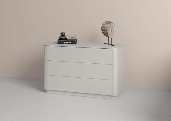 Комод Tammi 3 ящика ширина 120 см (серо-бежевый)