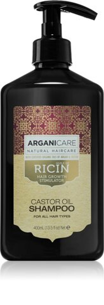 Arganicare Ricin - стимулирующий шампунь /   400  ml  / GTIN 3701120016007
