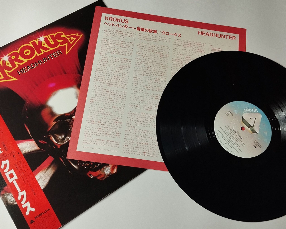 Винтажная виниловая пластинка LP Krokus Headhunter (Japan 1983) (Obi)