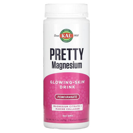KAL, Pretty Magnesium, напиток для сияющей кожи, гранат, 301 г (10,7 унции)