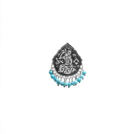 Серебряная брошь с бирюзой Lili Ve Majnun Dorkhaneh 90220307 Иран
