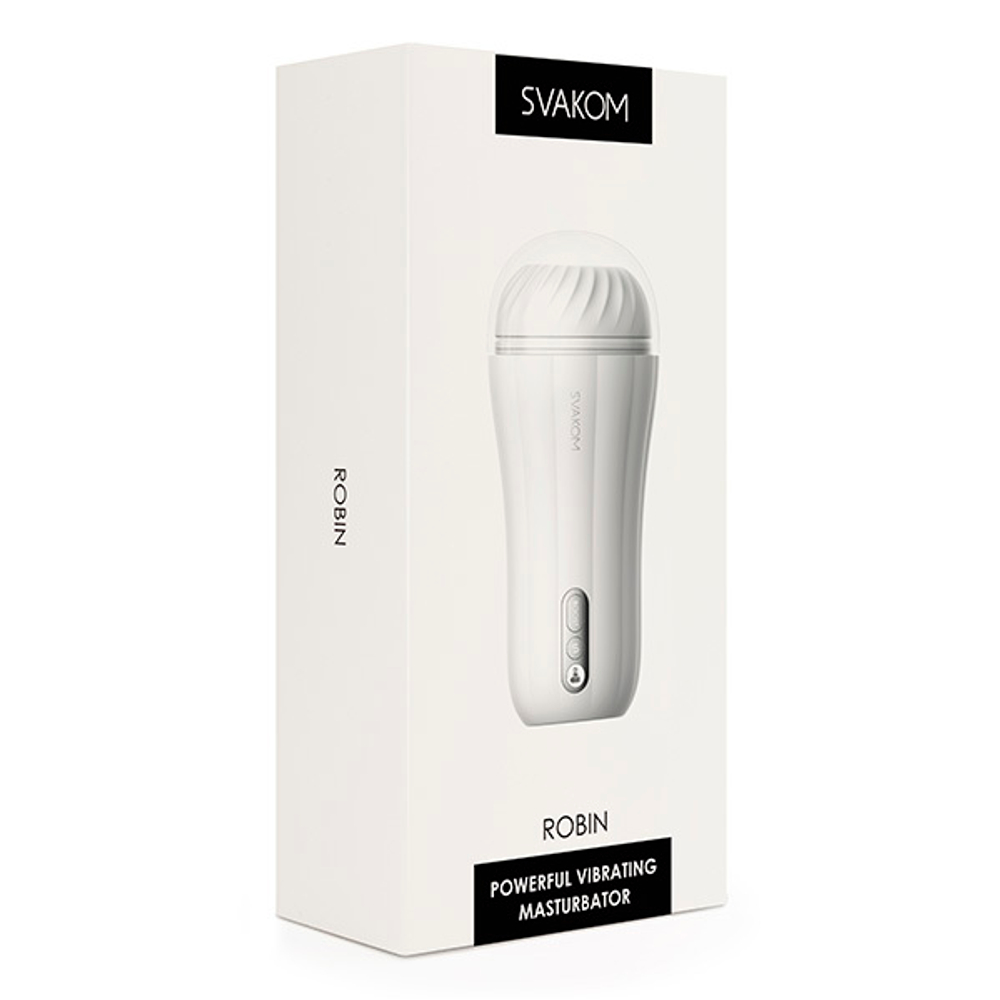 Белый вибромастурбатор 19,8см Svakom Robin SL28