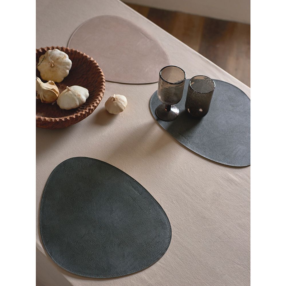 Набор из 4-х двухсторонних сервировочных салфеток Drop, 33х41 см, зеленый/бежевый