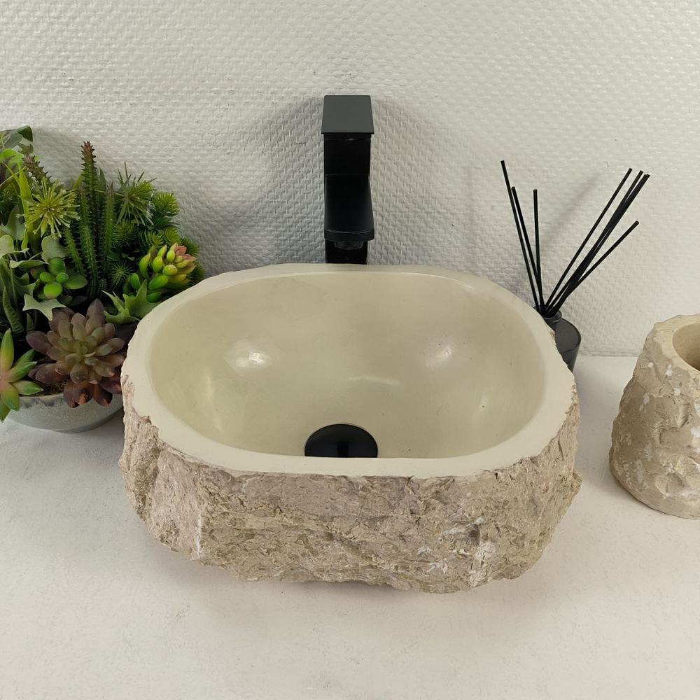 Раковина из мрамора Erozy Cream EM-65571 35*28*17 0868