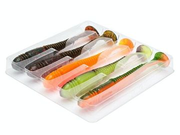 Виброхвосты съедобные LJ Pro Series TIOGA 3.9in (10 см), цв. MIX2, 5 шт.