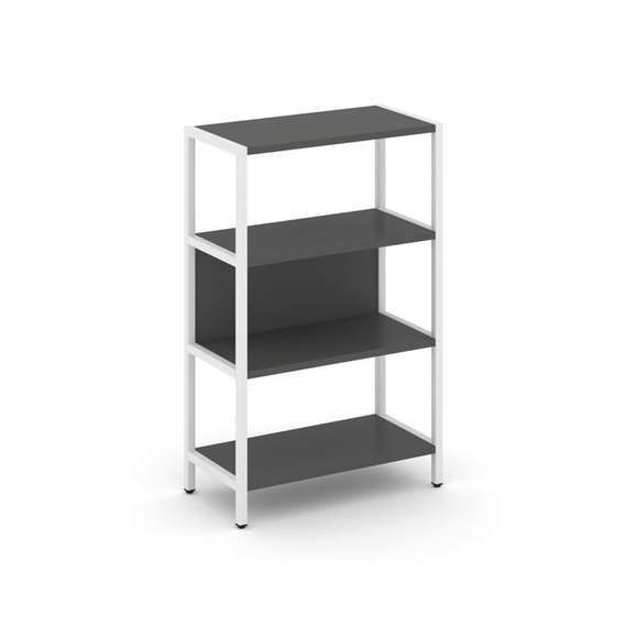 Shelf System Односекционный стеллаж трехярусный SN.STM-311 Антрацит/Металл Белый 810*400*1246