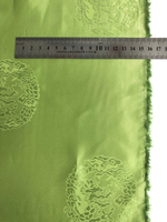 Подклад салатовый, вискоза жаккард круг/дракон