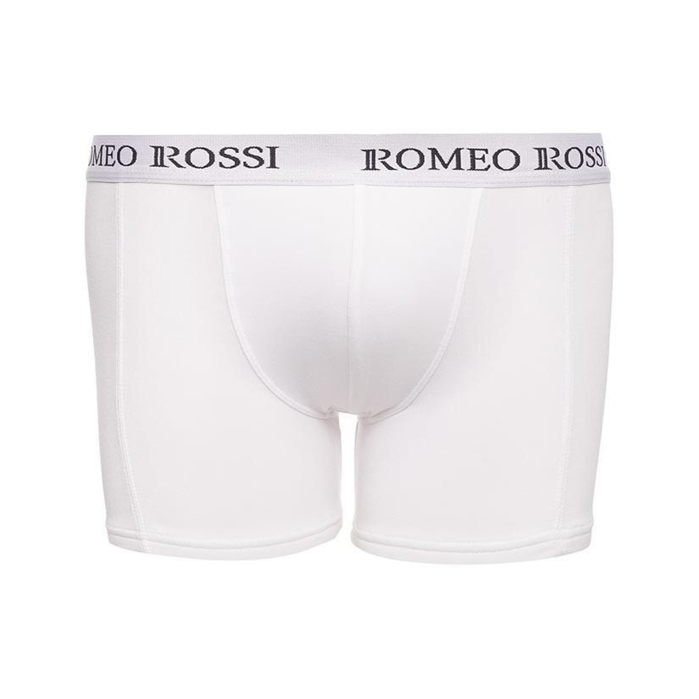 Мужские трусы боксеры удлиненные c резинкой Romeo Rossi белые RR7001-01