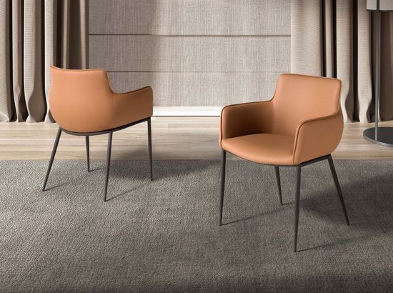 Стул 4177 из коричневой экокожи