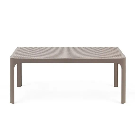 Коричневый пластиковый журнальный столик Net Table 100х40 см | Nardi | Италия
