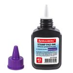 Краска штемпельная BRAUBERG, фиолетовая, 45 мл, на водной основе, 223596