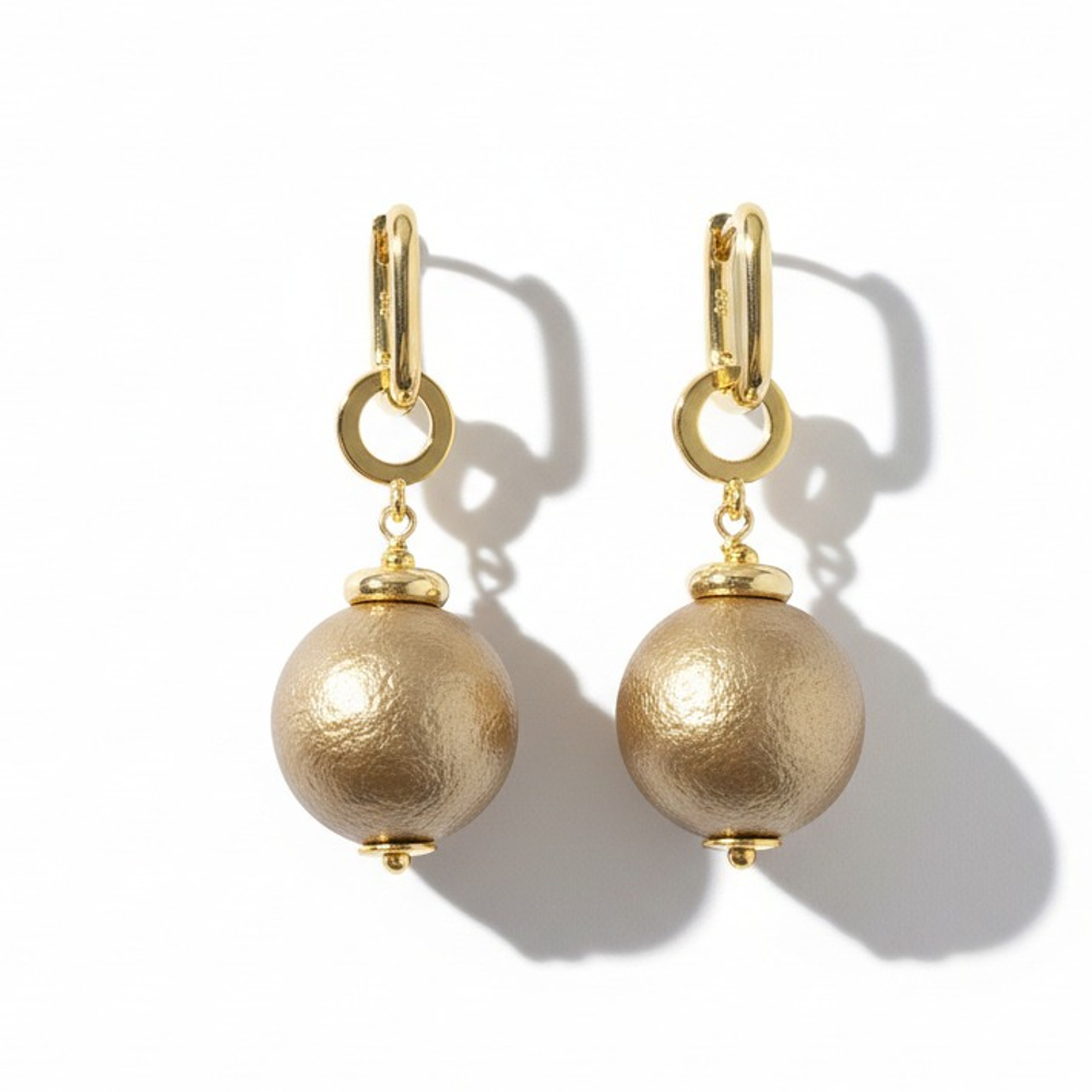 Серьги Фаюм в золоте