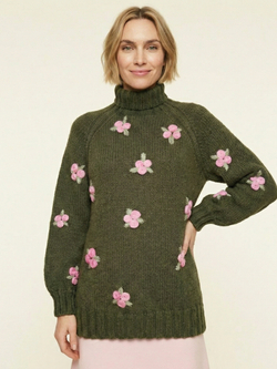 Свитер ручной работы "Розовый сад"