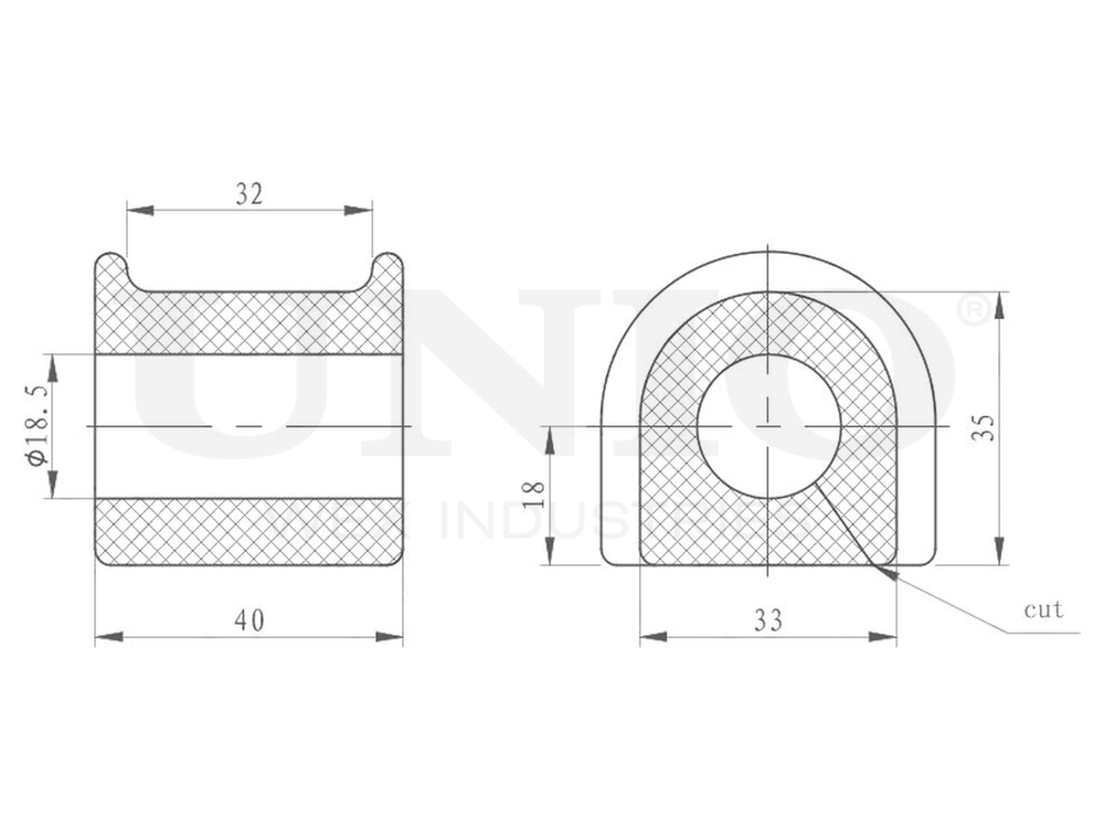 Втулка заднего стабилизатора UNIO RMP-10150