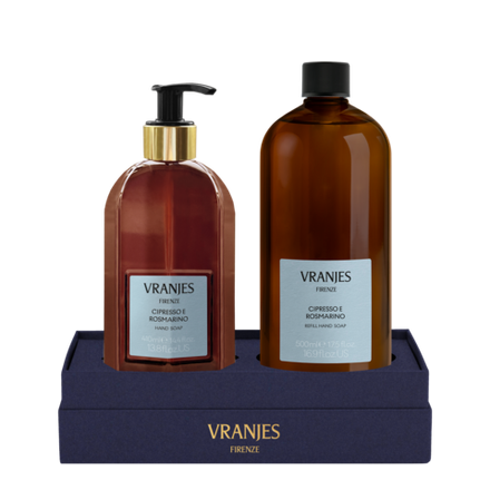 Dr. Vranjes Cipresso e Rosmarino жидкое мыло для рук 410 мл c наполнителем 500 мл (аромат кипарис и розмарин)