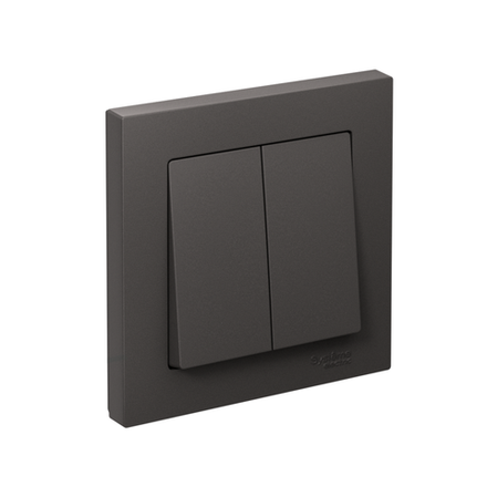 Выключатель 2-кл. AtlasDesign сх.5 10АХ в сборе базальт SE ATN001452