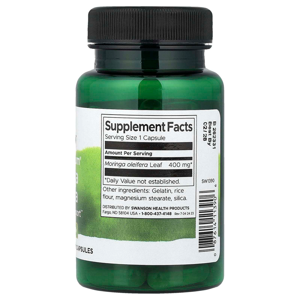 Swanson, Full Spectrum®, моринга масличная, 400 мг, 60 капсул