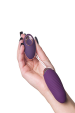 Фиолетовое виброяйцо с имитацией фрикций Bumpy (Цвет: фиолетовый)