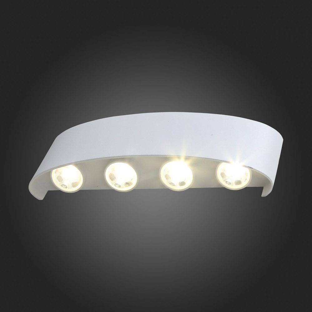 SL089.501.08 Светильник уличный настенный ST-Luce Белый кварцевый LED 8*1W 4000K BISELLO