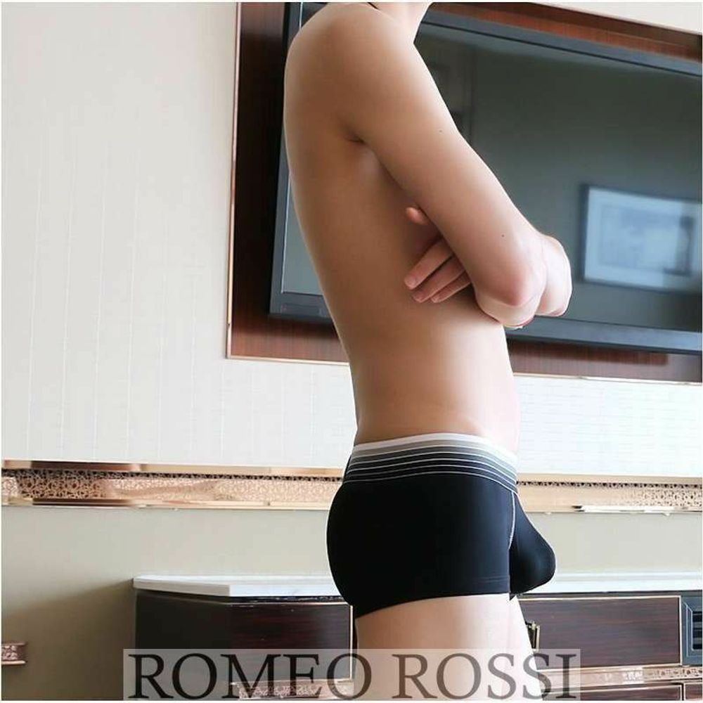 Мужские трусы хипсы черные Romeo Rossi RR5010-2
