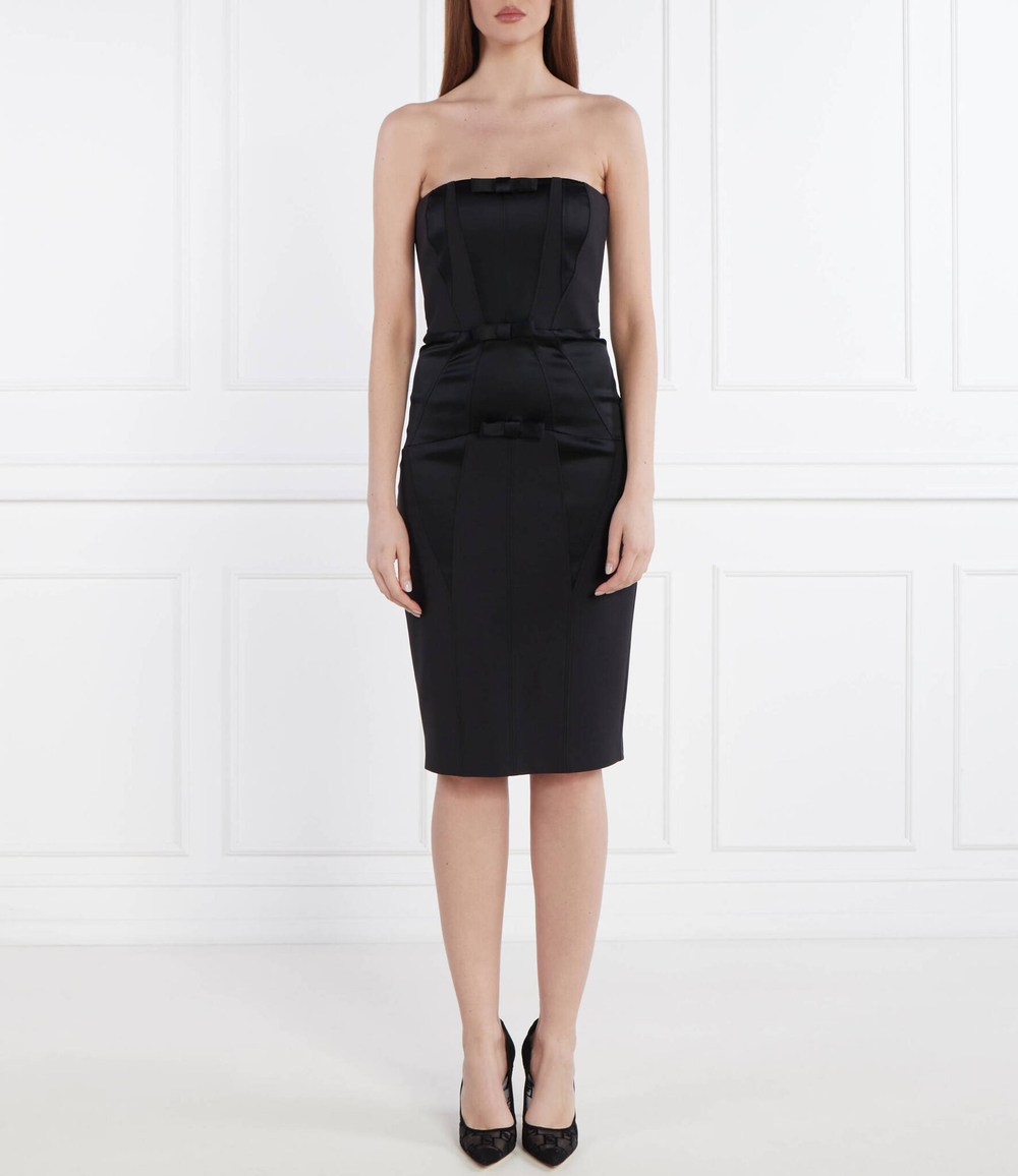 Сатиновое платье Elisabetta Franchi - черный(AB62742E2)