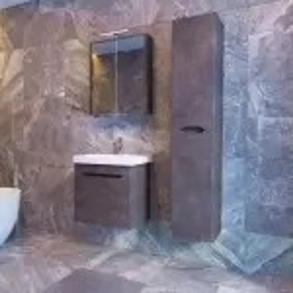 тумба ЮВЕНТА "Lvr-60" структурный камень под умывальник "Luxury-60"