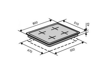 Варильна поверхня газова VENTOLUX HG640-G1 EE (WH)