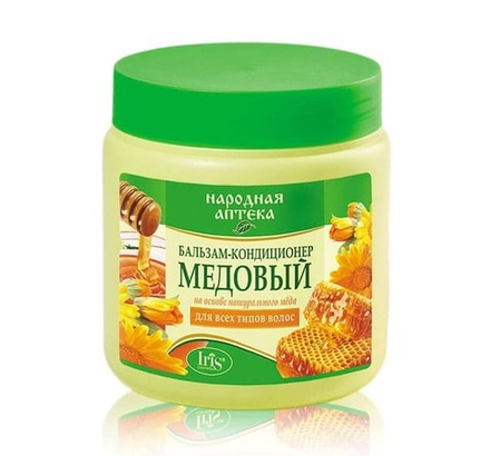 Бальзам-кондиционер "Народная аптека" Медовый для всех типов волос 500мл. IRIS