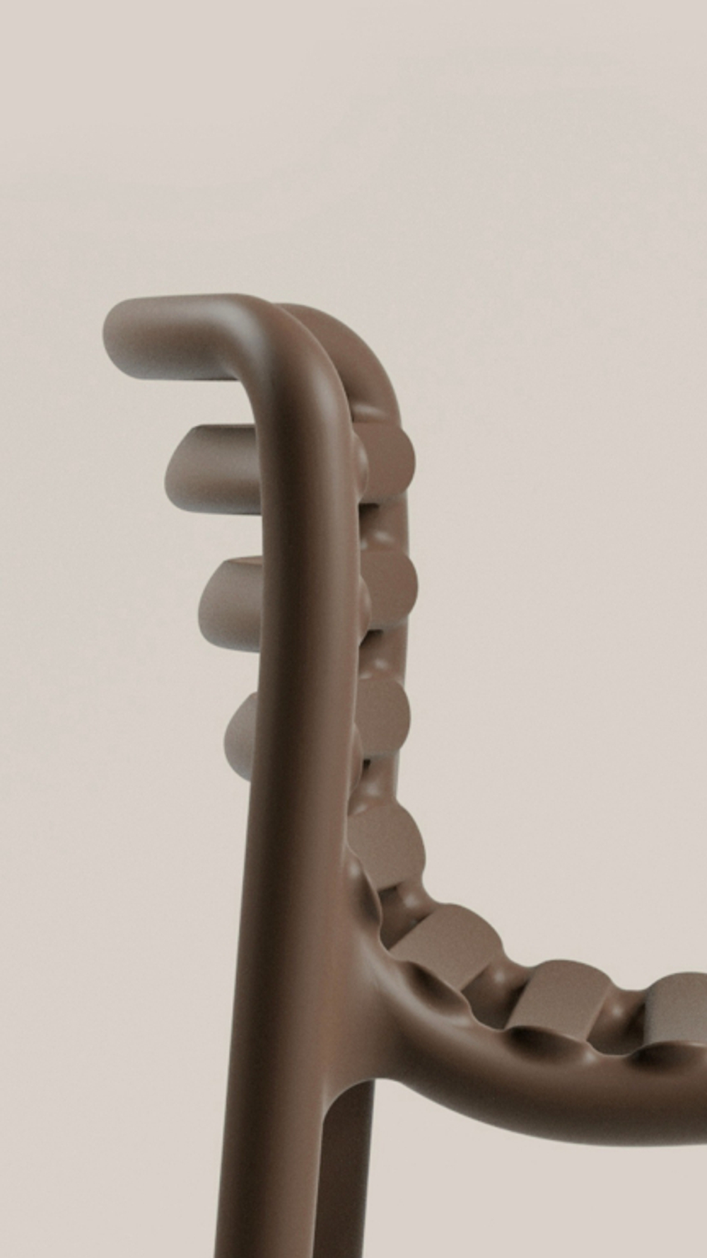 Стул пластиковый барный Nardi Doga Stool, табак