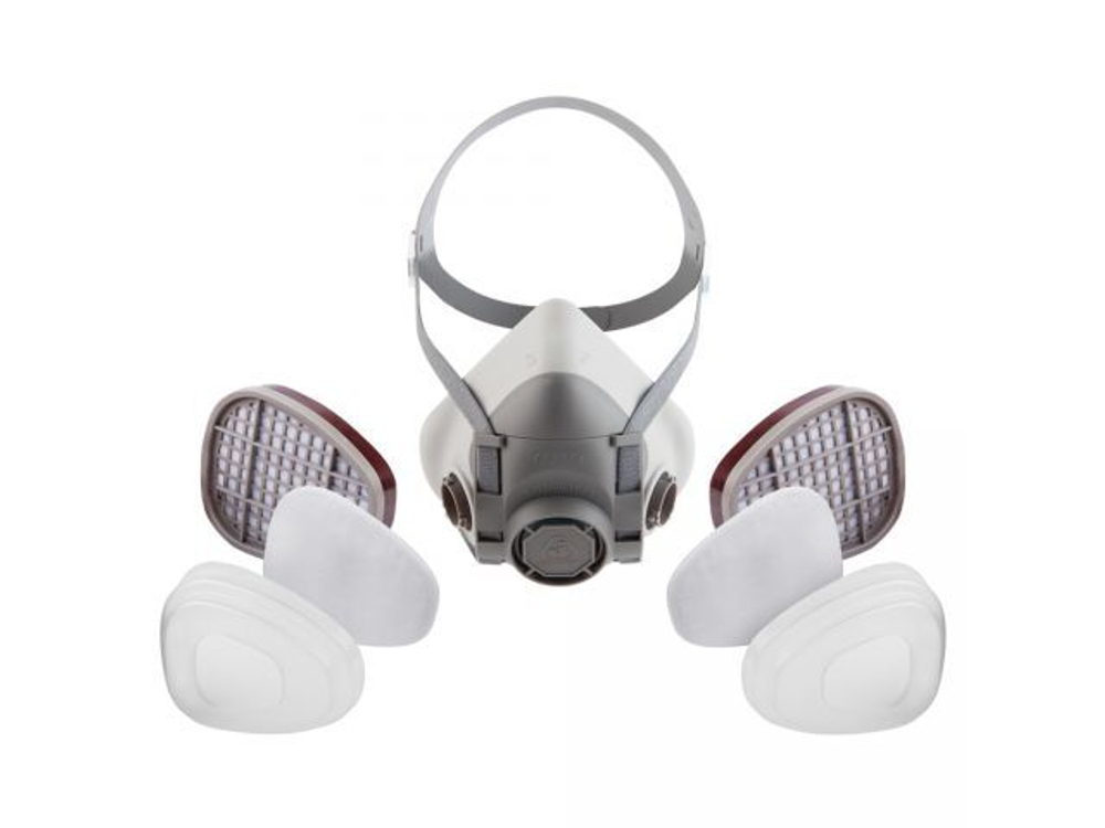 Полумаска 5500Р с фильтрами 6510 А1 с предфильтрами и с держателями Jeta Safety (комплект)