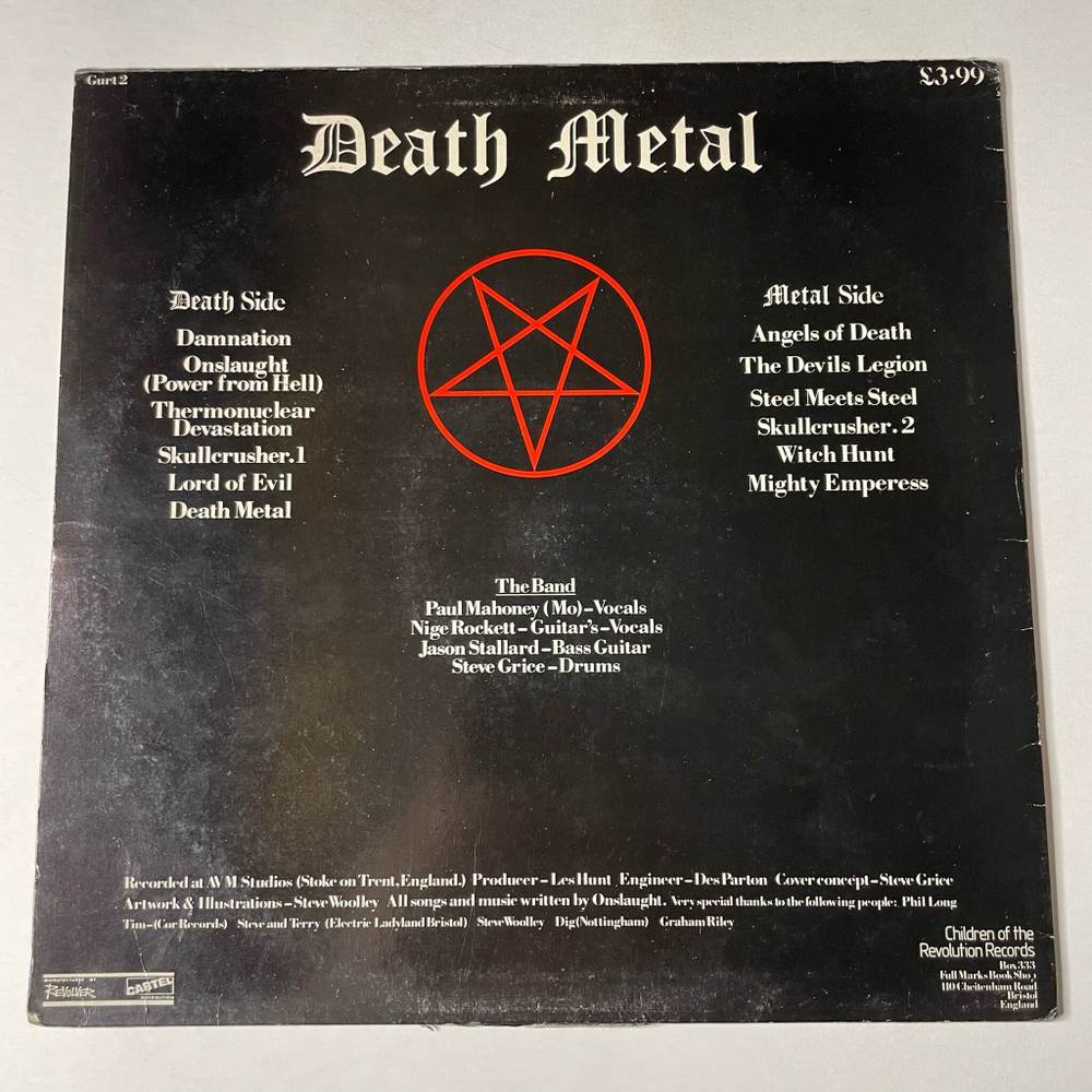 Винтажная виниловая пластинка LP Onslaught Power From Hell (UK 1985)