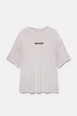 PULL&BEAR Футболка с принтом Pink Floyd, белый