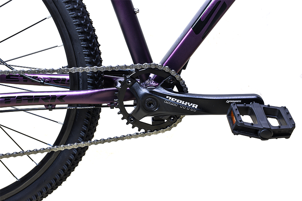 Велосипед 27,5" Stark'24 Viva 27.2 D р.14.5" фиолетовый матовый/черный