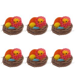GAEM Набор из 6-ти изделий декоративных "Гнездо пасхальное" (4,5*3,5), L18 W14 H5,5 см