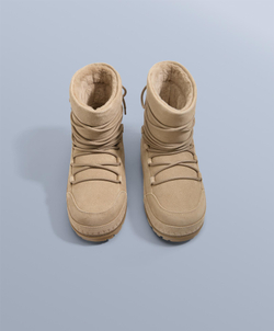 OYSHO Технически кожаные ботинки на шнуровке, песочный