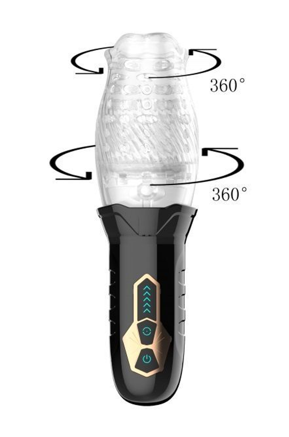 Автоматический ротационный вибромастурбатор (Цвет: прозрачный)