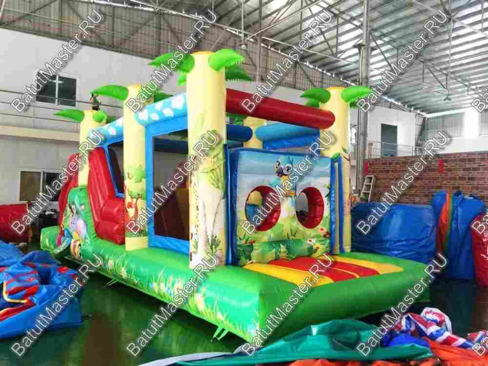 Надувной батут "Джунгли" 8*3*3 м