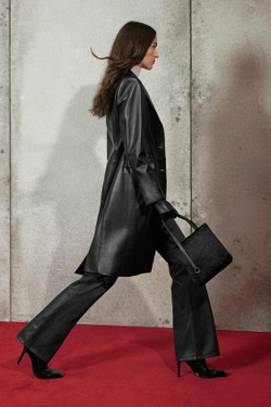 ZARA Х LUDOVIC DE SAINT SERNIN КОЖАНАЯ СУМКА С ШИПАМИ, ЧЕРНЫЙ