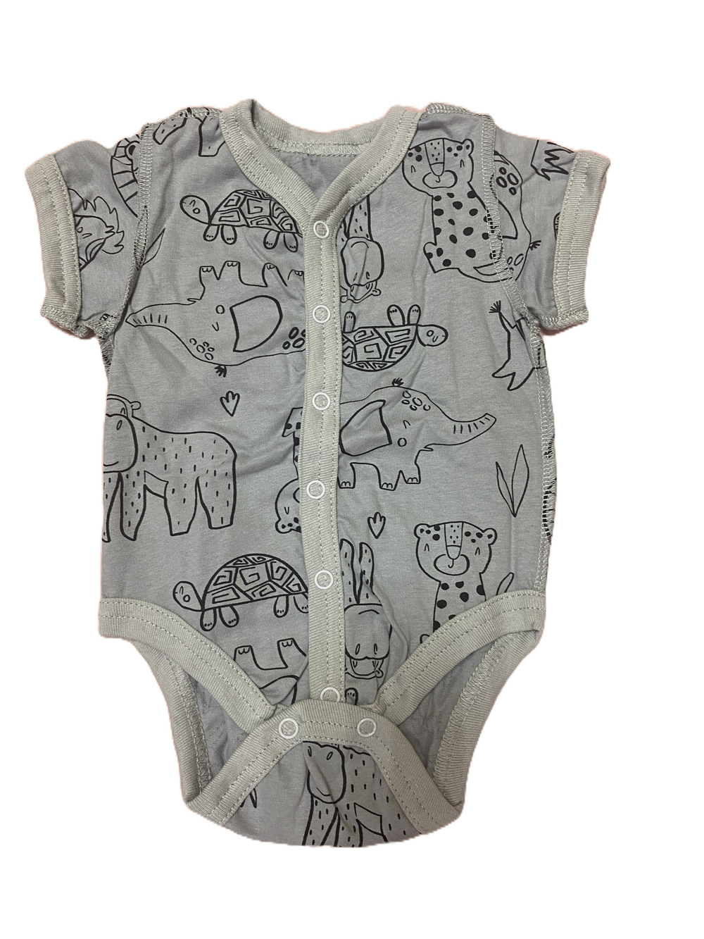 Боди короткий рукав на кнопках швы наружу из кулирки (100% хлопок) на рост 62 см